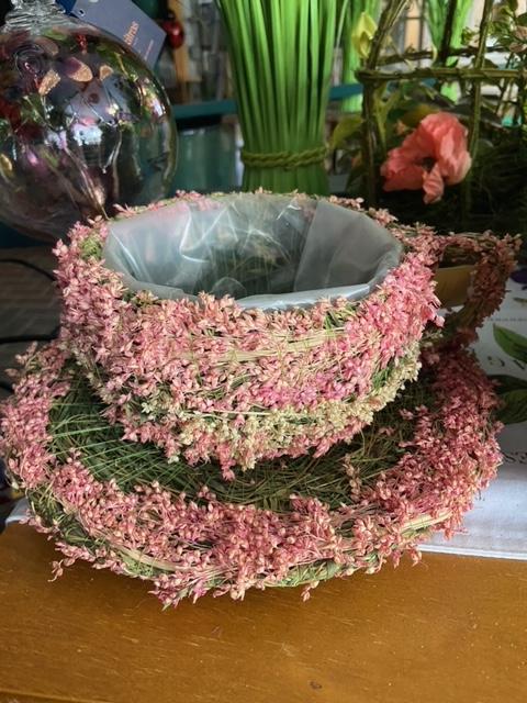 wicker tea cup and saucer planter Tea Cup & Saucer Planter