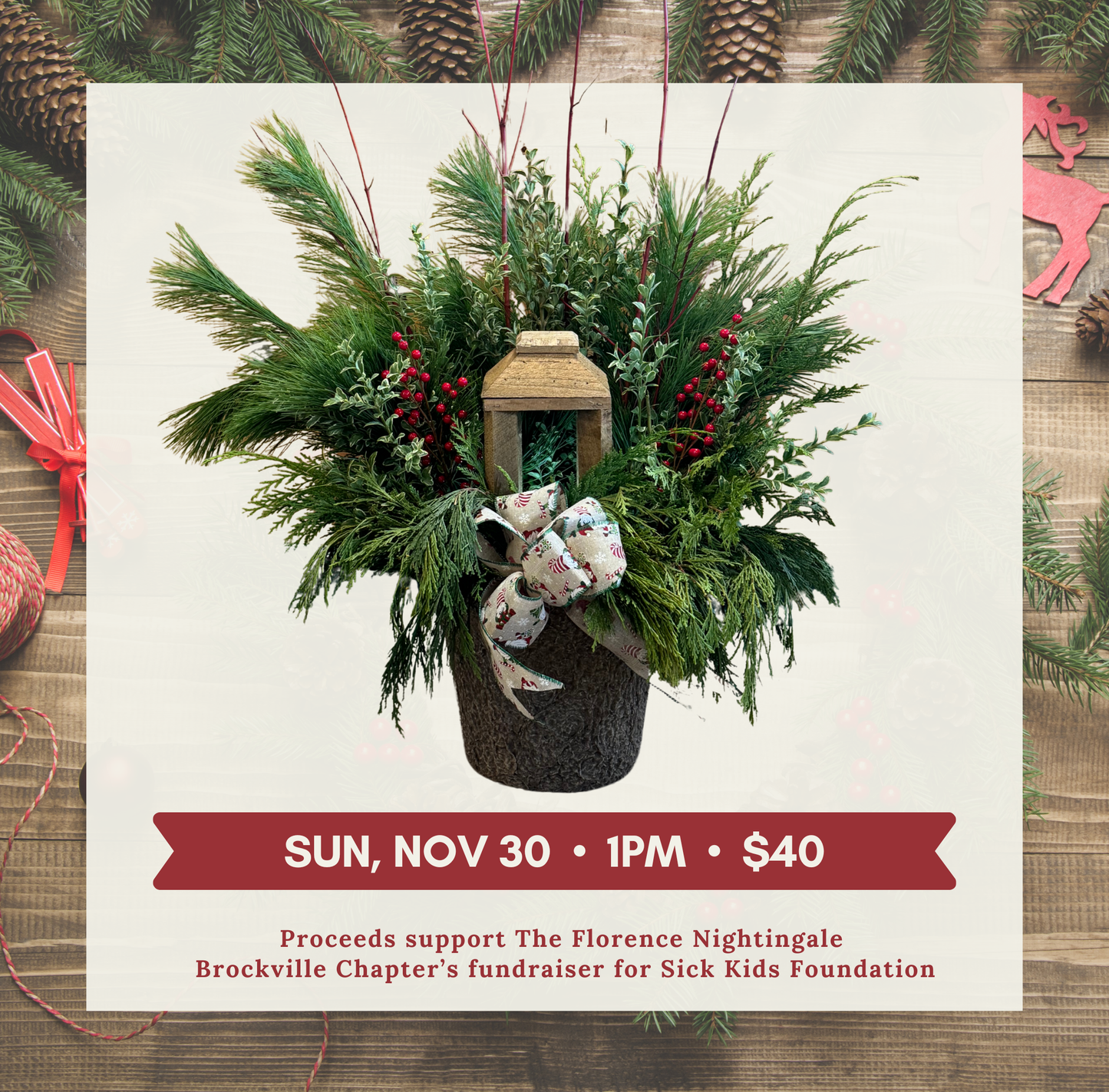 Fresh Evergreen Planter Workshop