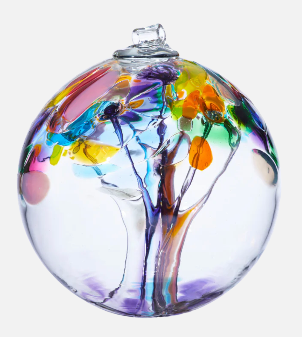 6" Tree of Joy Blown Glass ball