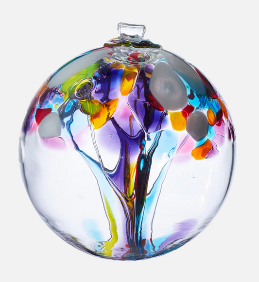 6" Tree of Wonder Blown Glass ball