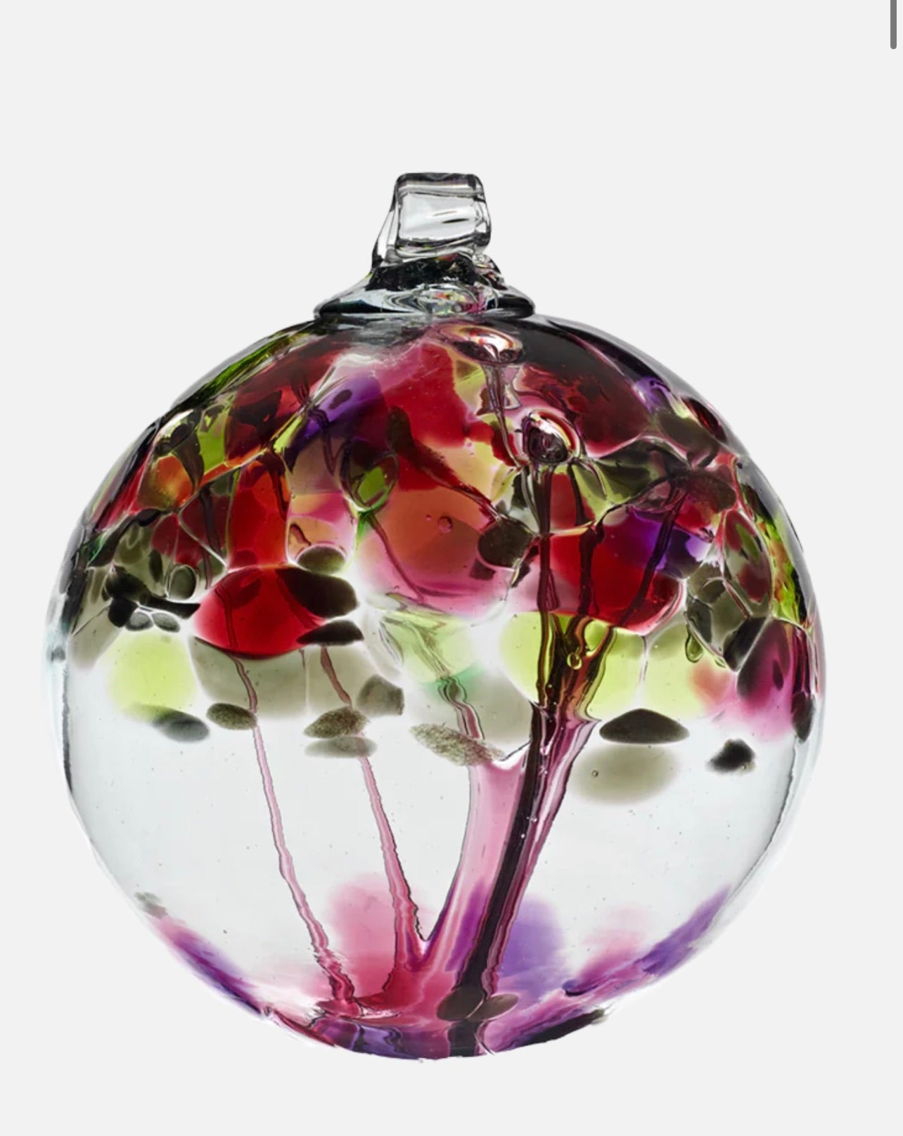 6" Tree of Wishes Blown Glass ball