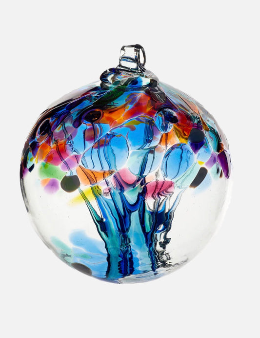 6" Tree of Caring Blown Glass ball